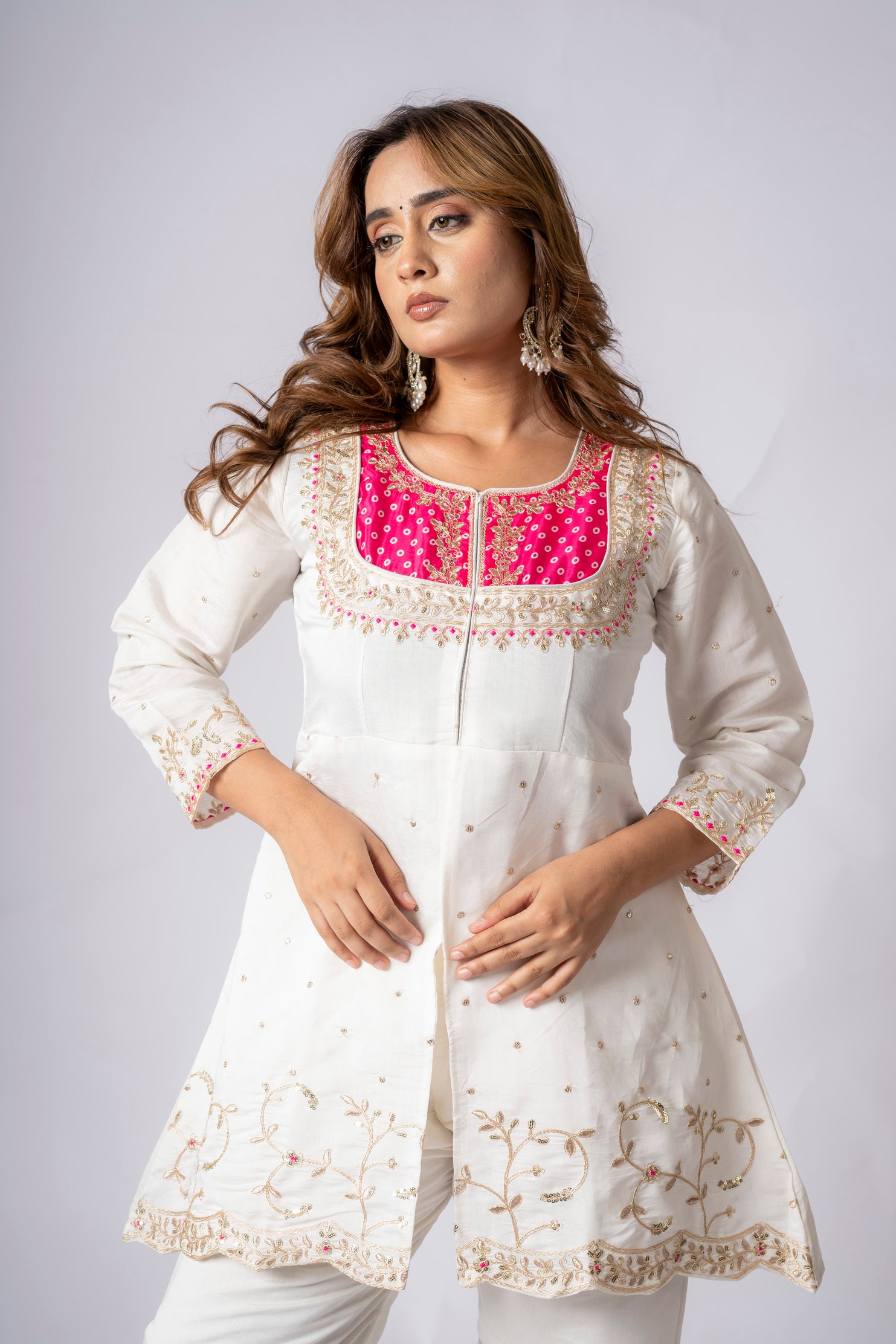 Beautiful Pure Cotton Super Dyed Embroidery Suit