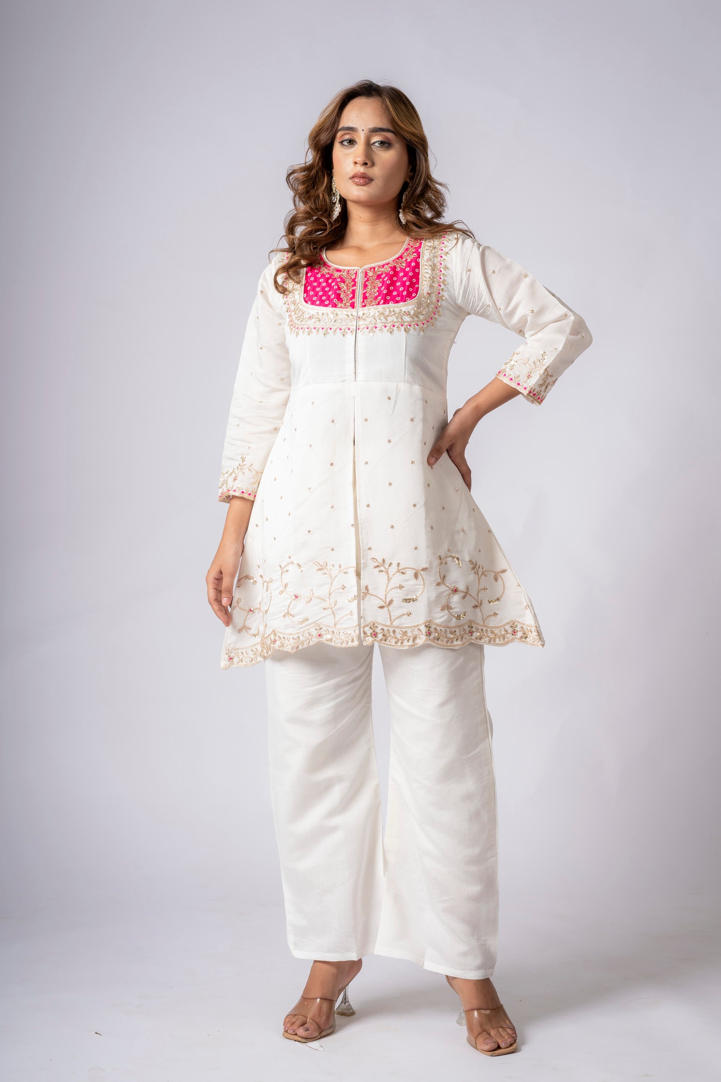 Beautiful Pure Cotton Super Dyed Embroidery Suit